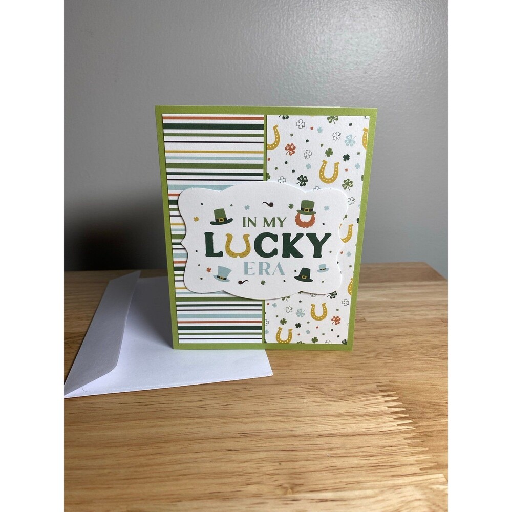 Handmade St. Patrick’s Day Blank Greeting Card A2 & Envelope